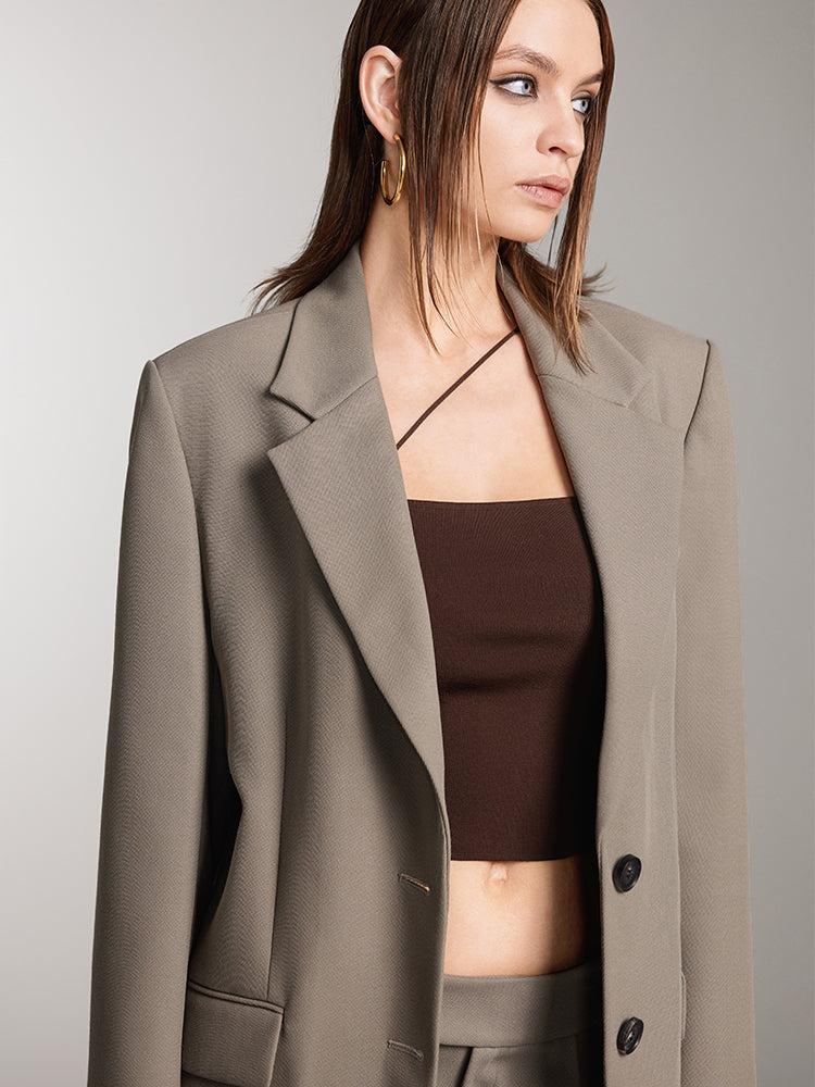 Miss Sixty LOOSE FIT SINGLE BREASTED SUIT JACKET KHAKI
