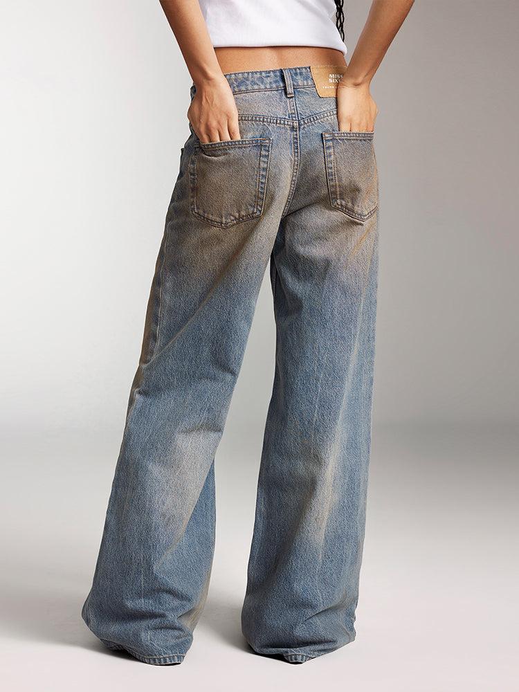 Miss Sixty LOW-RISE WASTELAND STYLE JEANS LIGHT BLUE