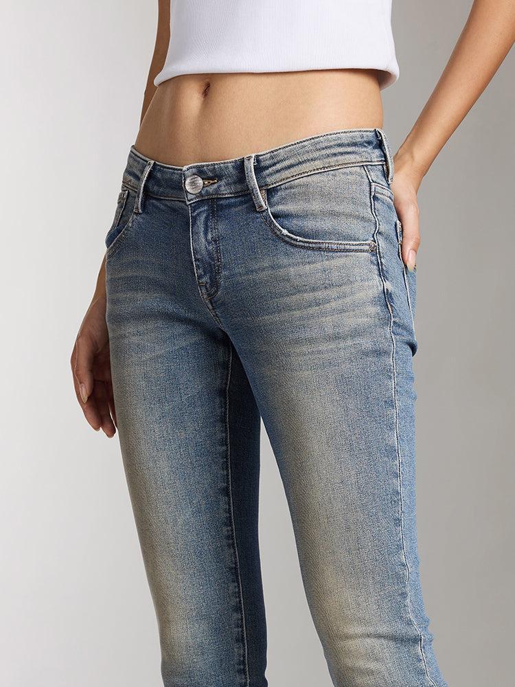 Miss Sixty LOW WAIST CROPPED SKINNY JEANS MIDDLE BLUE