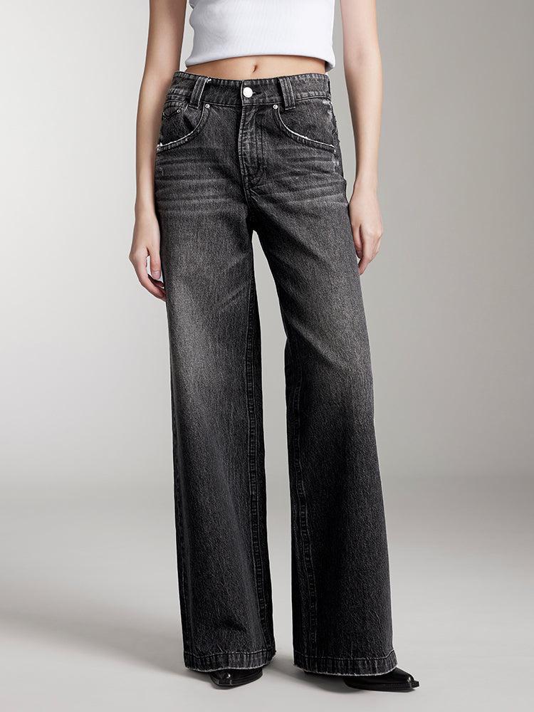 miss sixty LOW WAIST FLARED JEANS IN LIGHT GREY LIGHT GREY