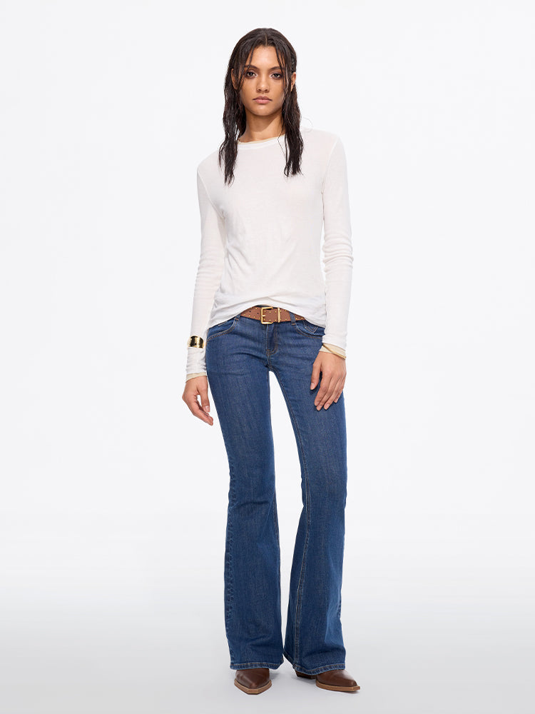 Miss Sixty LOW-WAISTED FLARED JEANS-BELLA DEEP BLUE