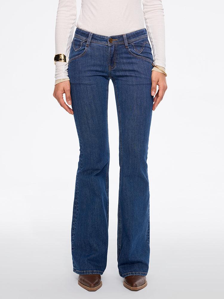 miss sixty LOW-WAISTED FLARED JEANS-BELLA DEEP BLUE