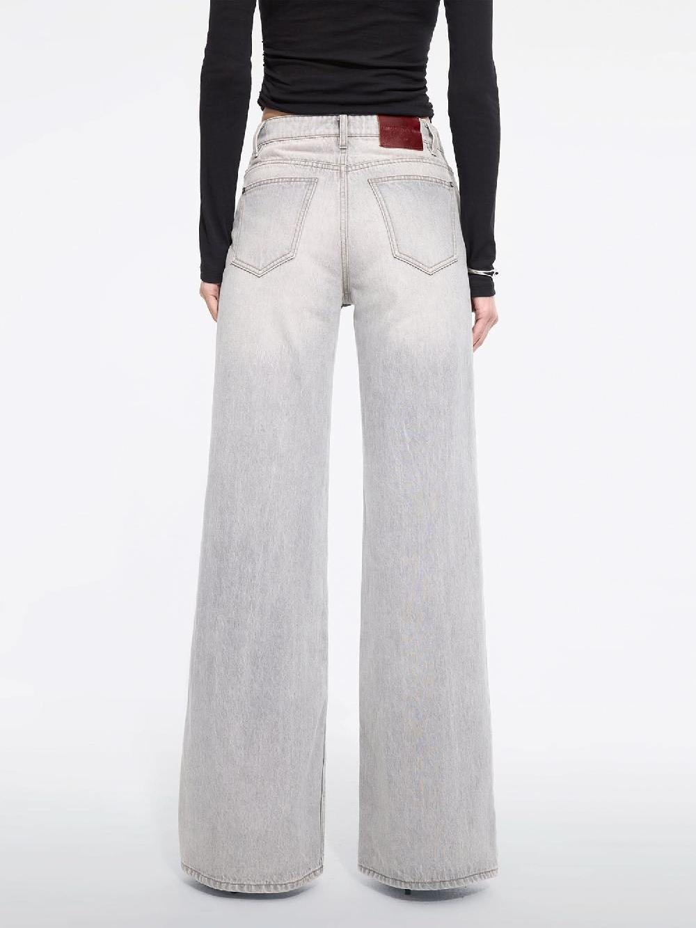 Miss Sixty LOW-WAISTED SLIGHT FLARE JEANS LIGHT GREY