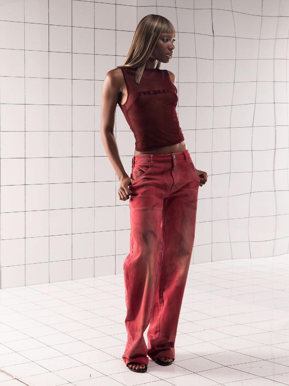 Miss Sixty AIR SPRAY STRAIGHT LEG JEANS BRICK RED