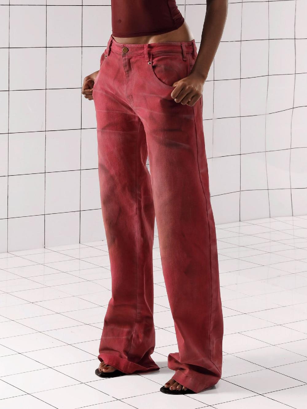 Miss Sixty AIR SPRAY STRAIGHT LEG JEANS BRICK RED