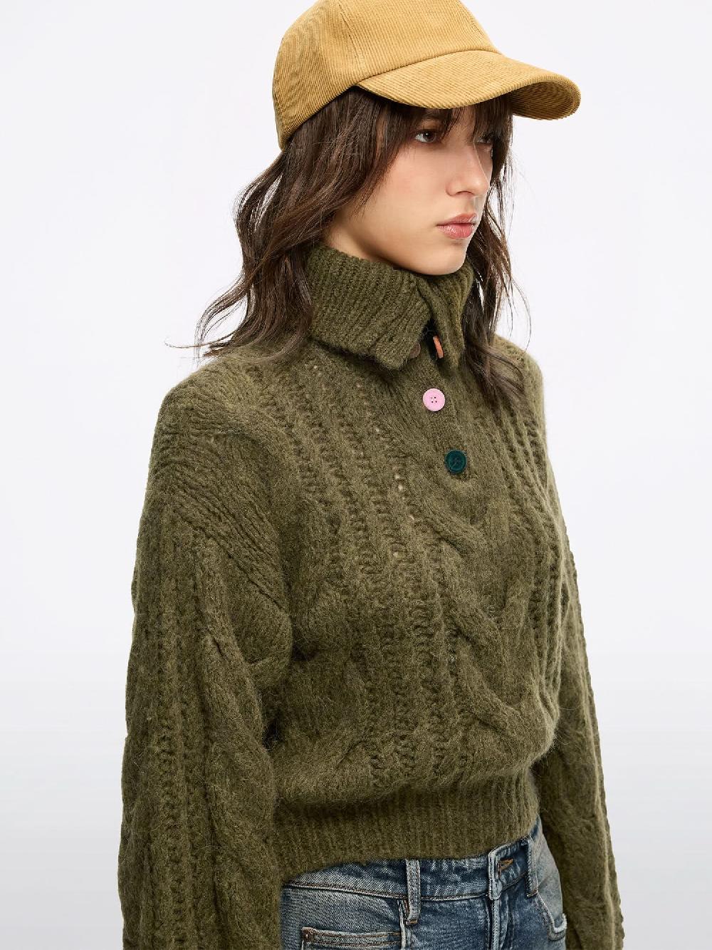 Miss Sixty ALPACA BLEND KNIT WEAR JASPER GREEN