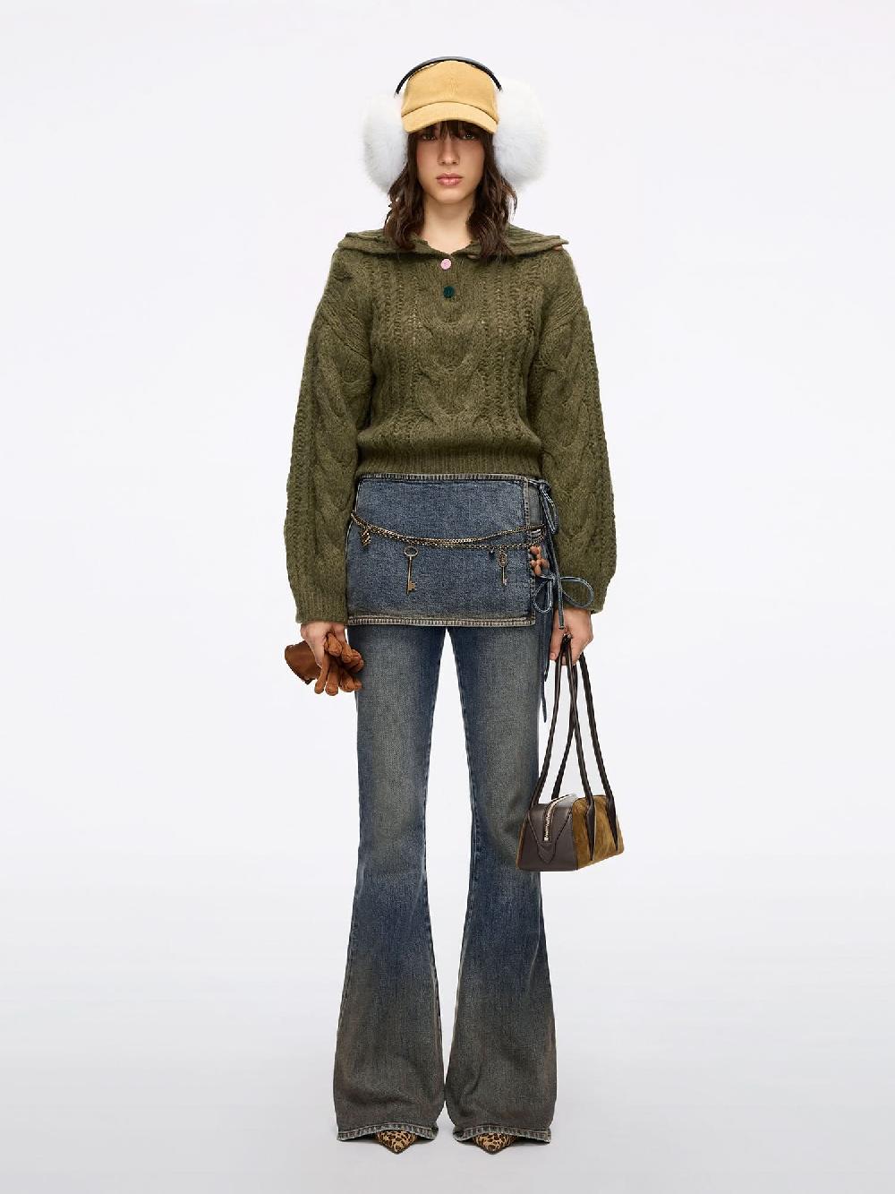 Miss Sixty ALPACA BLEND KNIT WEAR JASPER GREEN