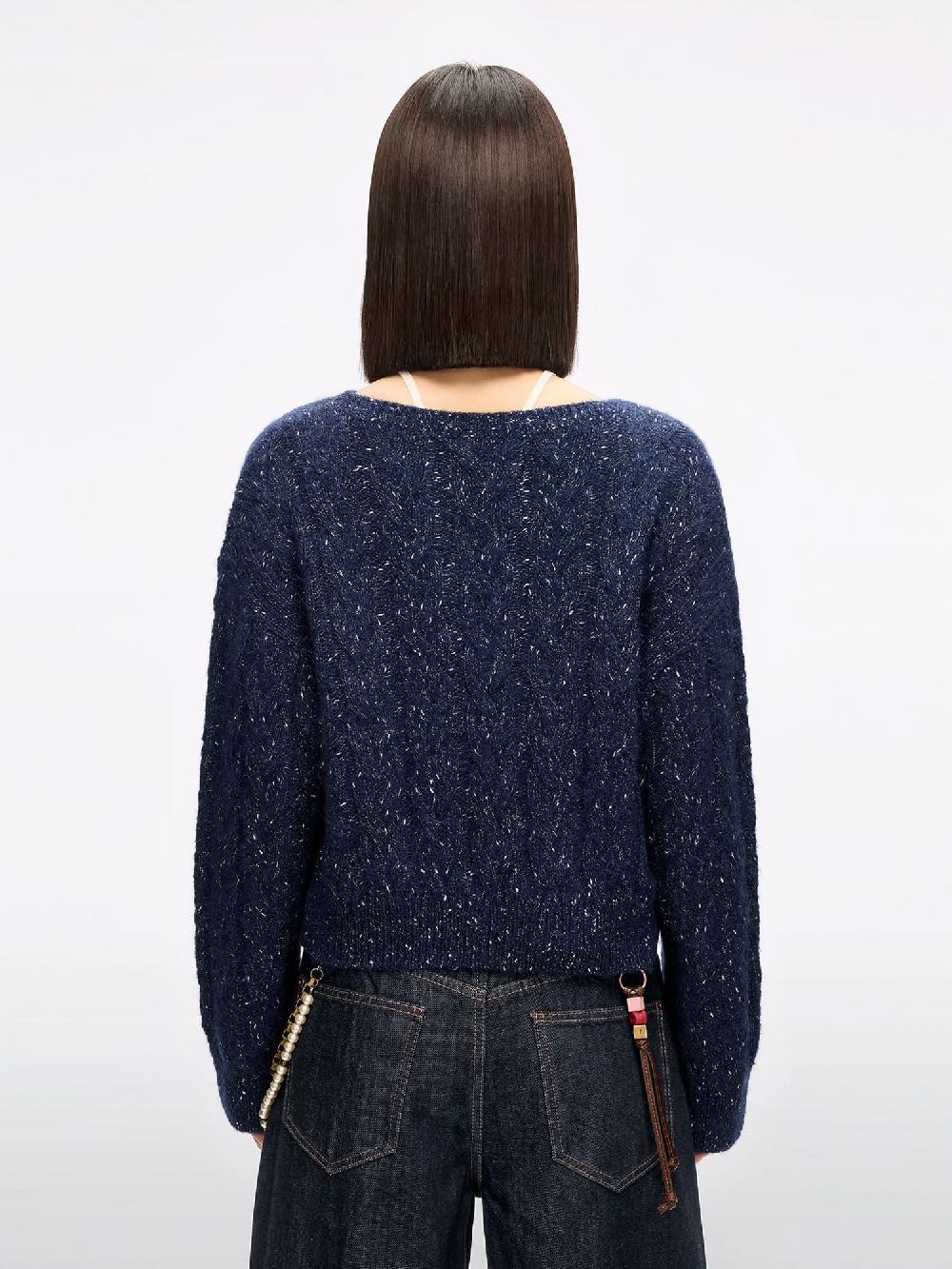 Miss Sixty ALPACA YARN KNIT TOP INDIGO