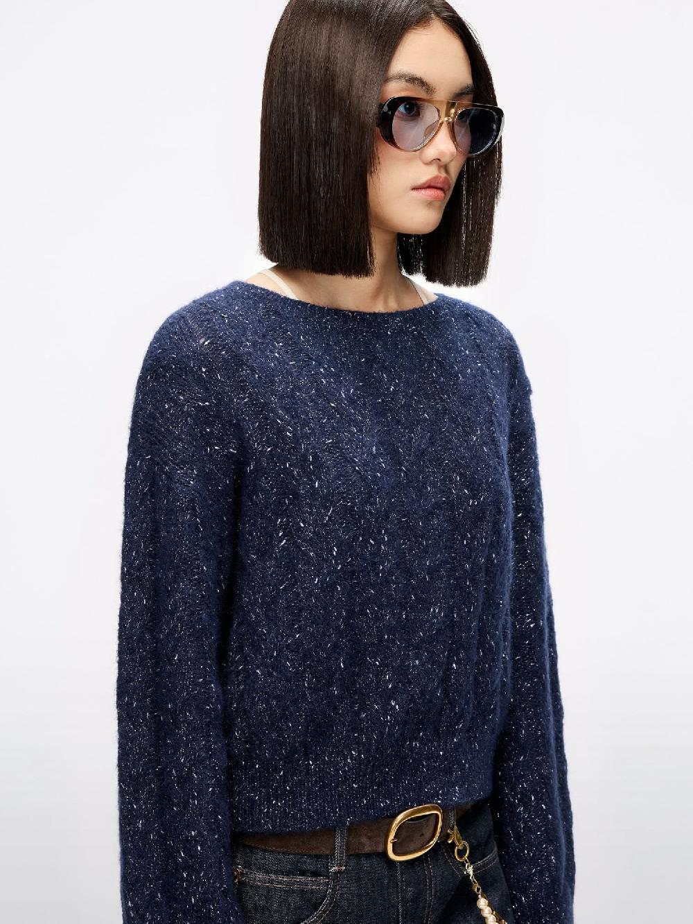 Miss Sixty ALPACA YARN KNIT TOP INDIGO