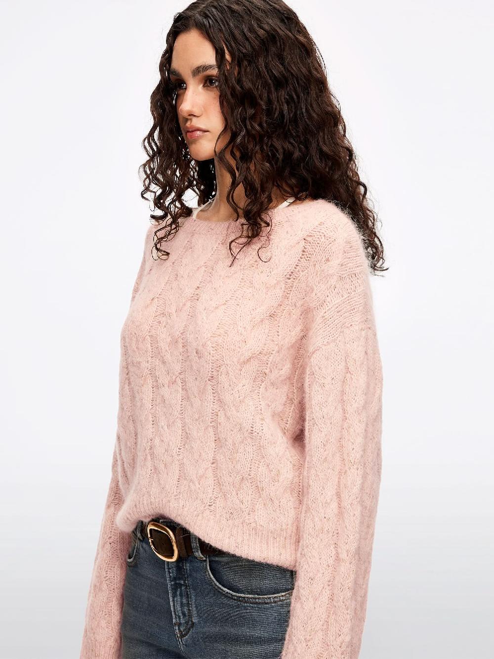 Miss Sixty ALPACA YARN KNIT TOP LIGHT BEIGE