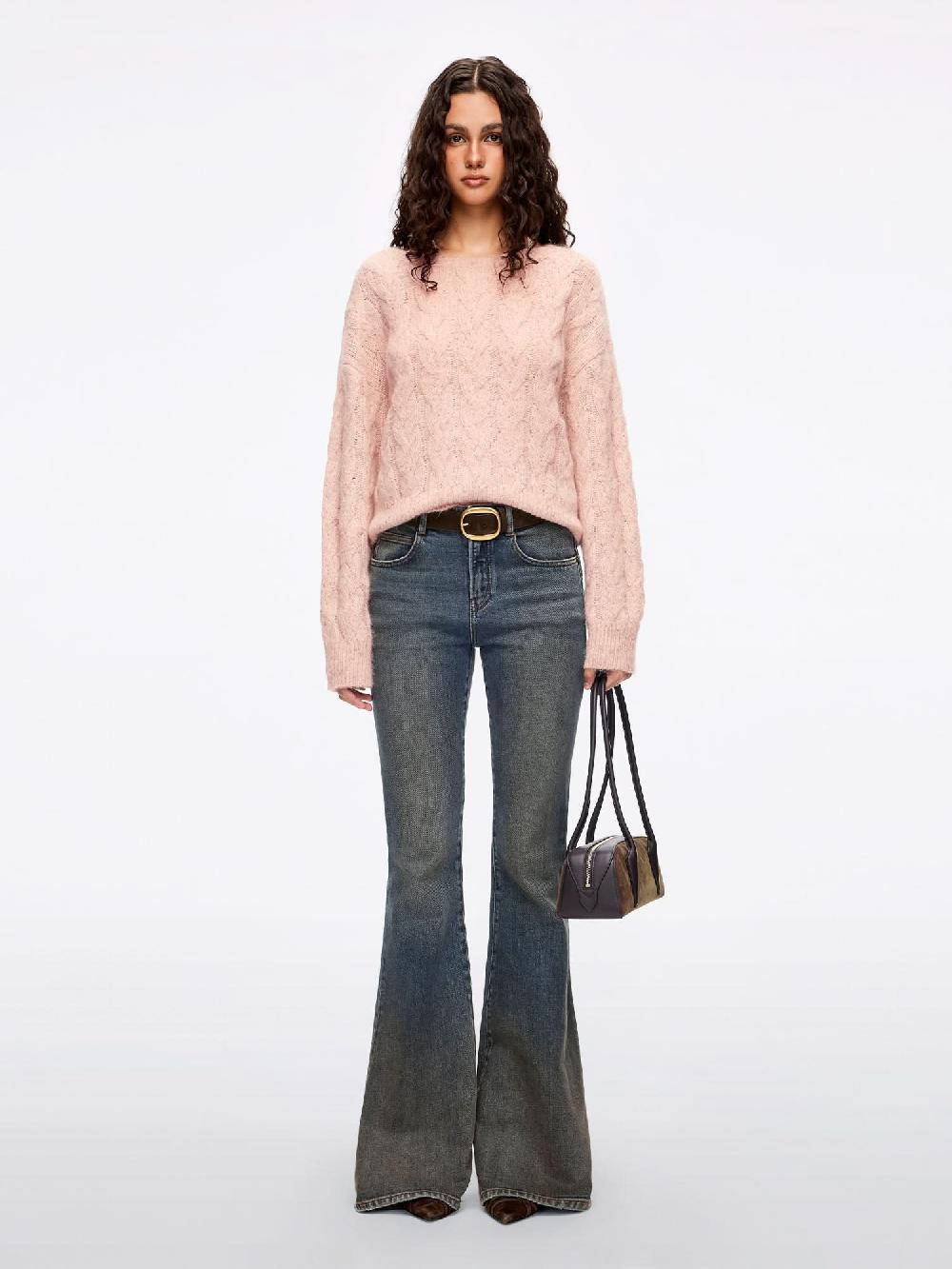 Miss Sixty ALPACA YARN KNIT TOP LIGHT BEIGE