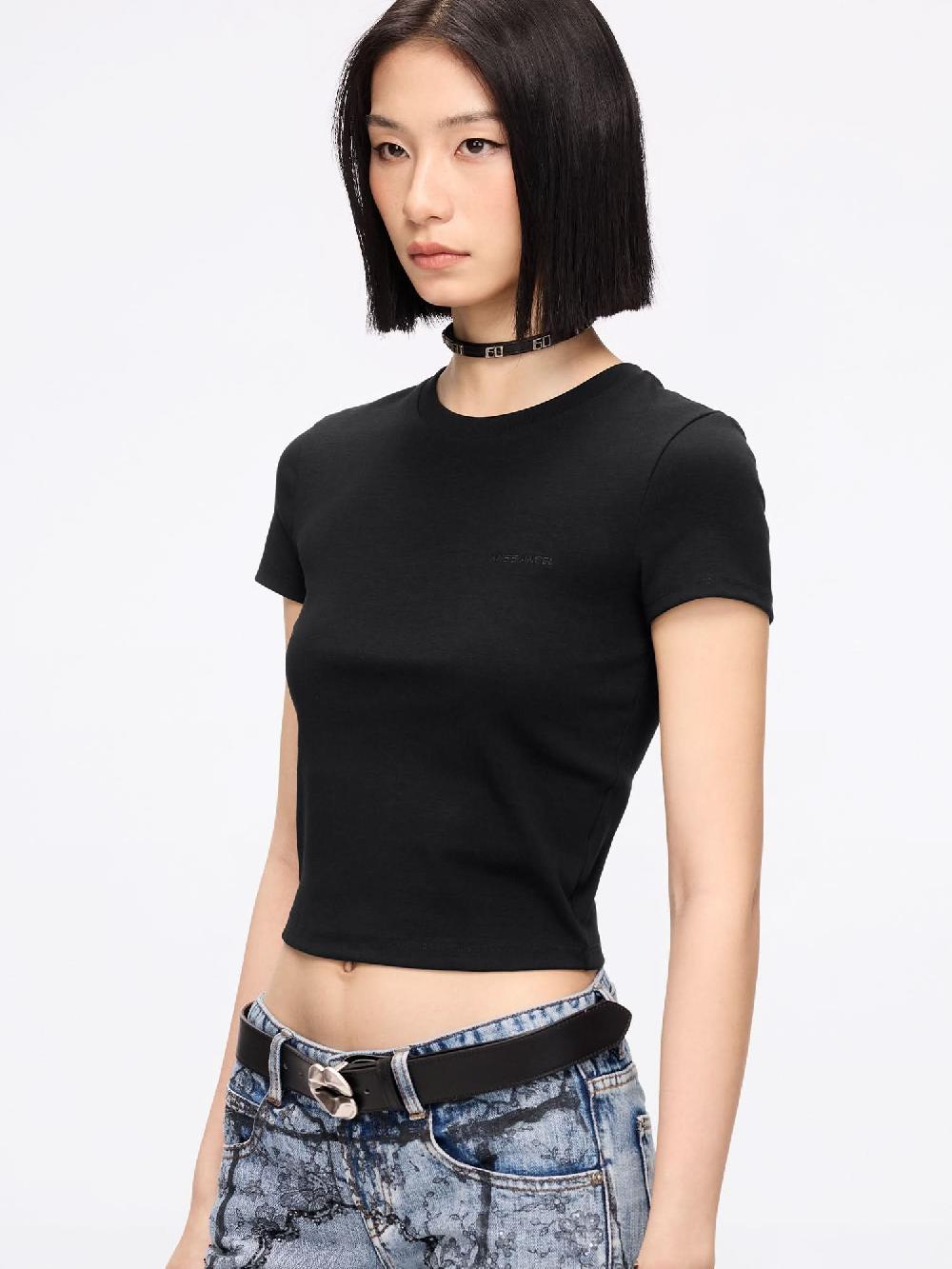 Miss Sixty ANGEL WINGS T-SHIRT BLACK