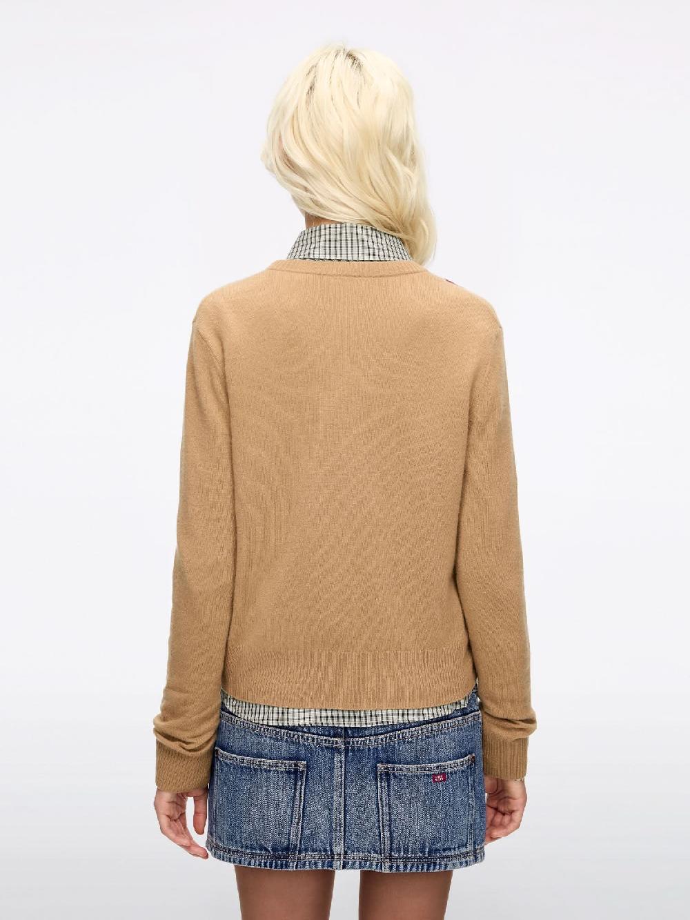 Miss Sixty ARGYLE KNIT CARDIGAN KHAKI