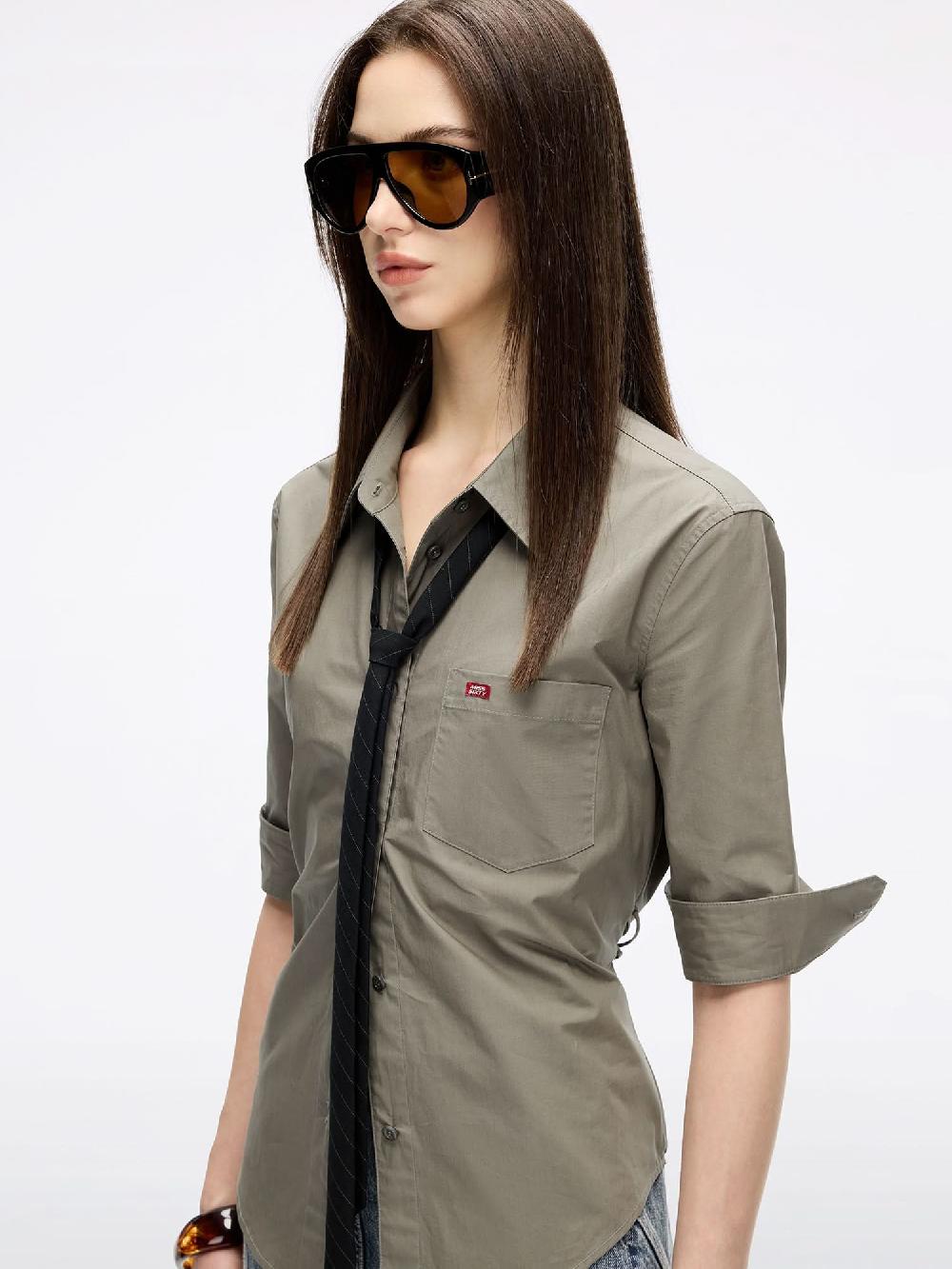 Miss Sixty BACK-TIE SHIRT ARMY GREEN