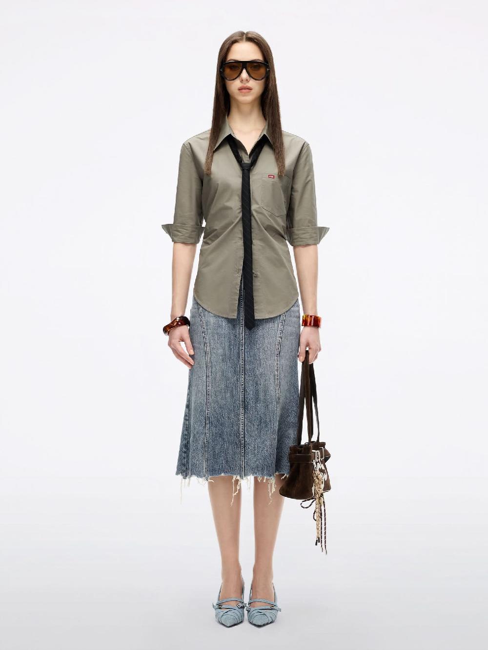 Miss Sixty BACK-TIE SHIRT ARMY GREEN