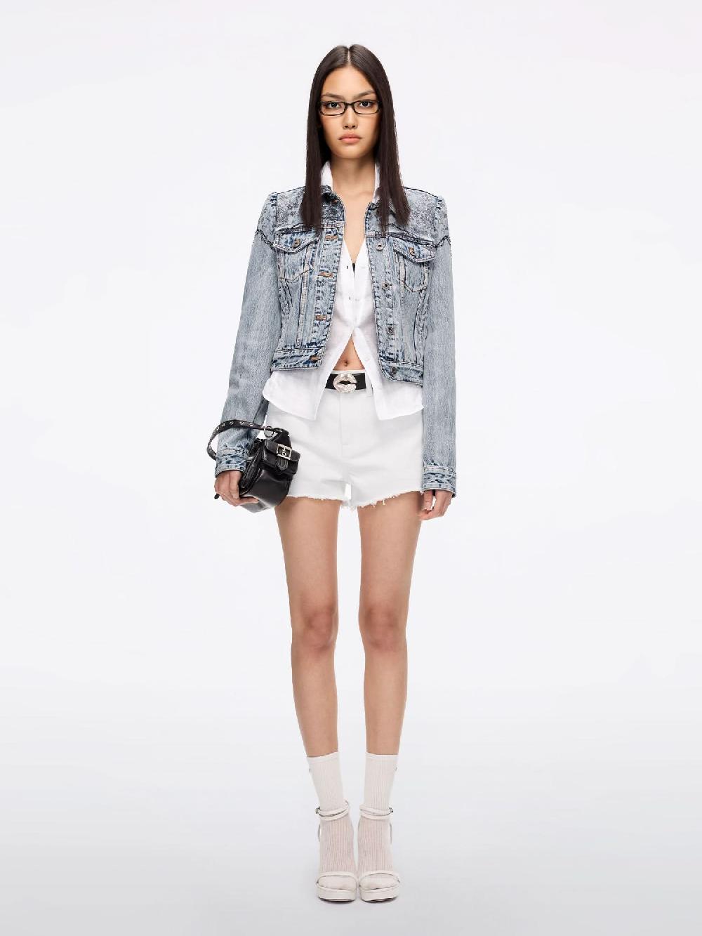 Miss Sixty BEADED DENIM JACKET LIGHT BLUE