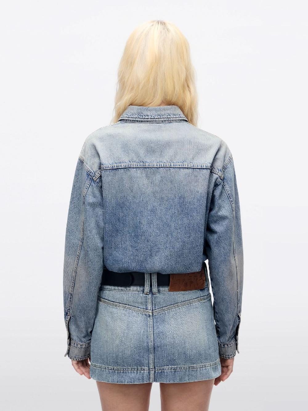 Miss Sixty BEADED DENIM SHIRT LIGHT BLUE