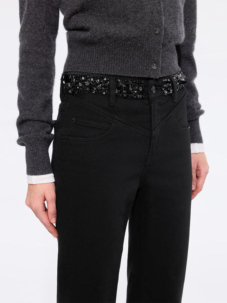 Miss Sixty BEADED FLARED JEANS BLACK