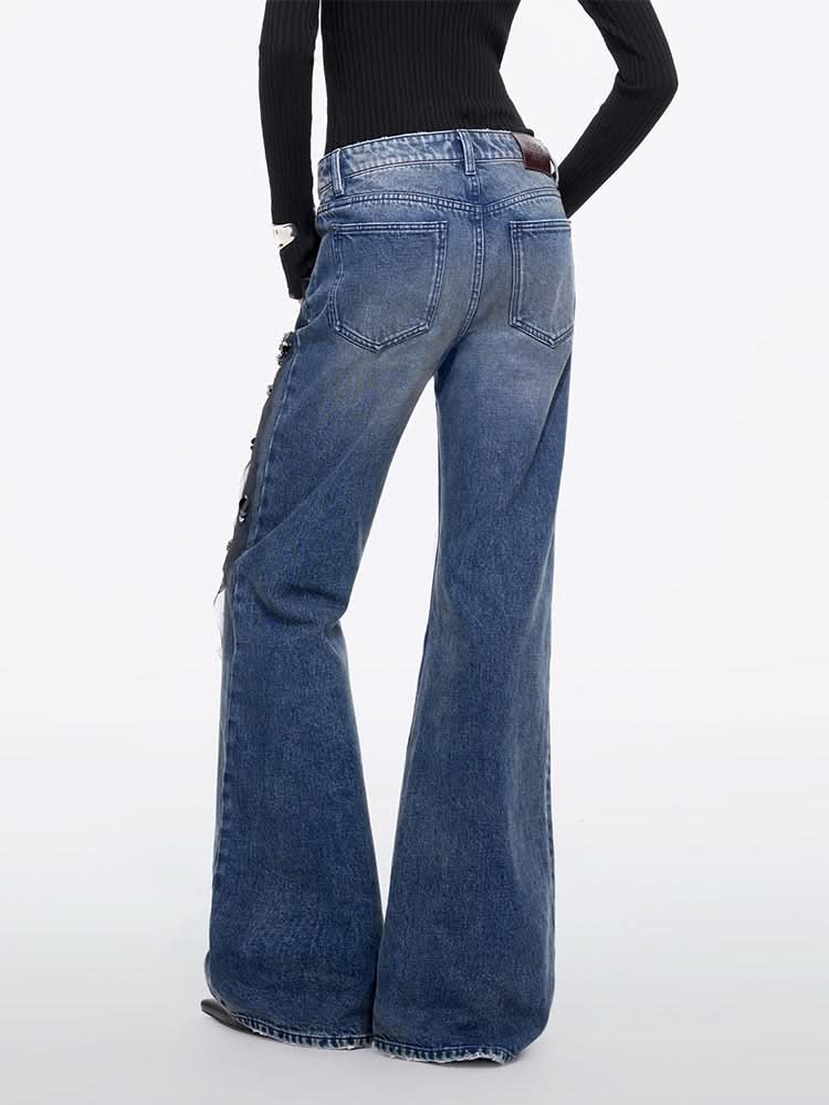 Miss Sixty BEADED FLARED JEANS DEEP BLUE