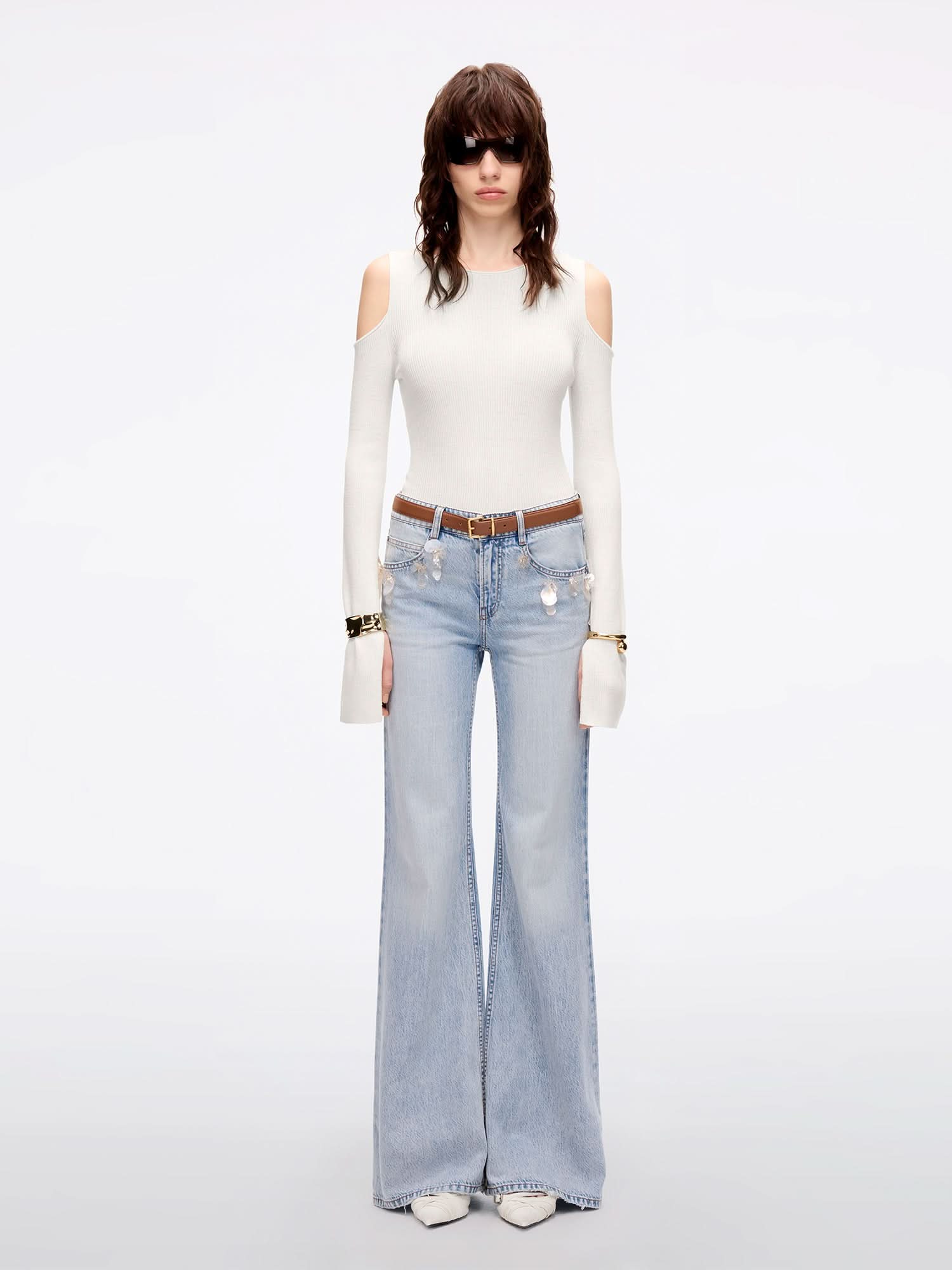Miss Sixty BEADED FLARED JEANS LIGHT BLUE