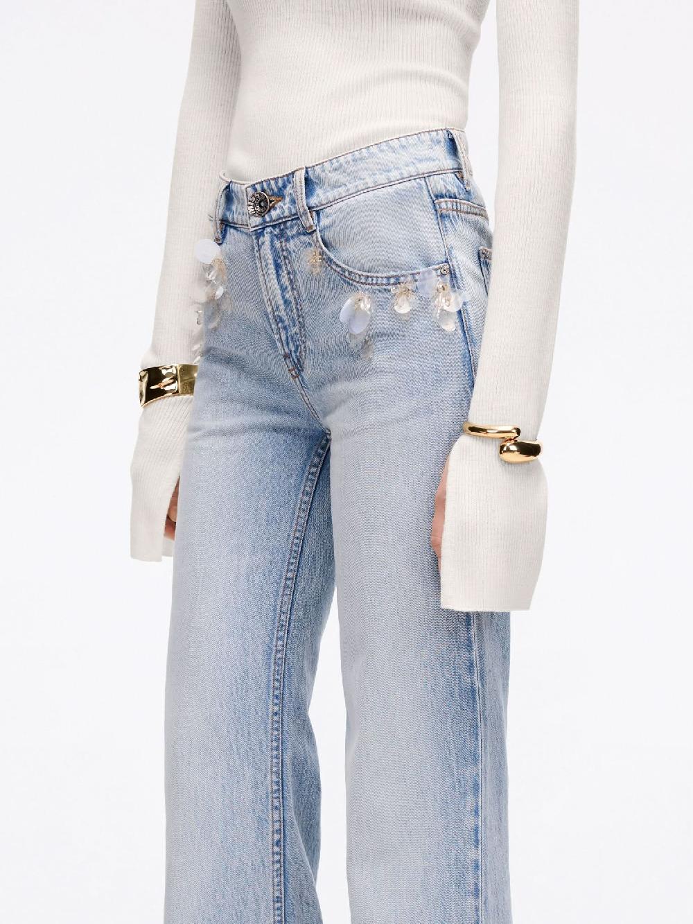 Miss Sixty BEADED FLARED JEANS LIGHT BLUE