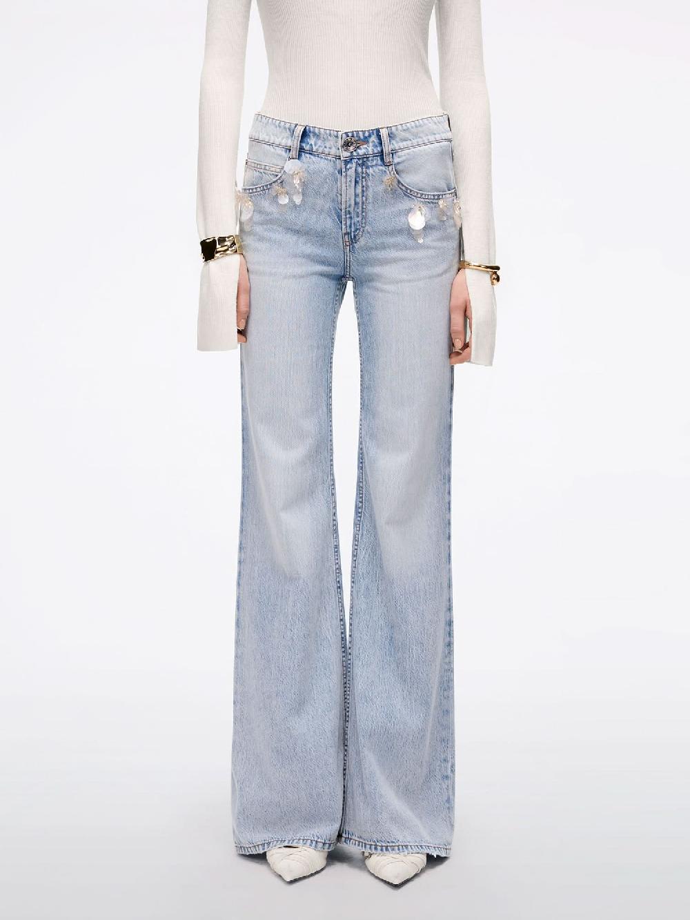 miss sixty BEADED FLARED JEANS LIGHT BLUE