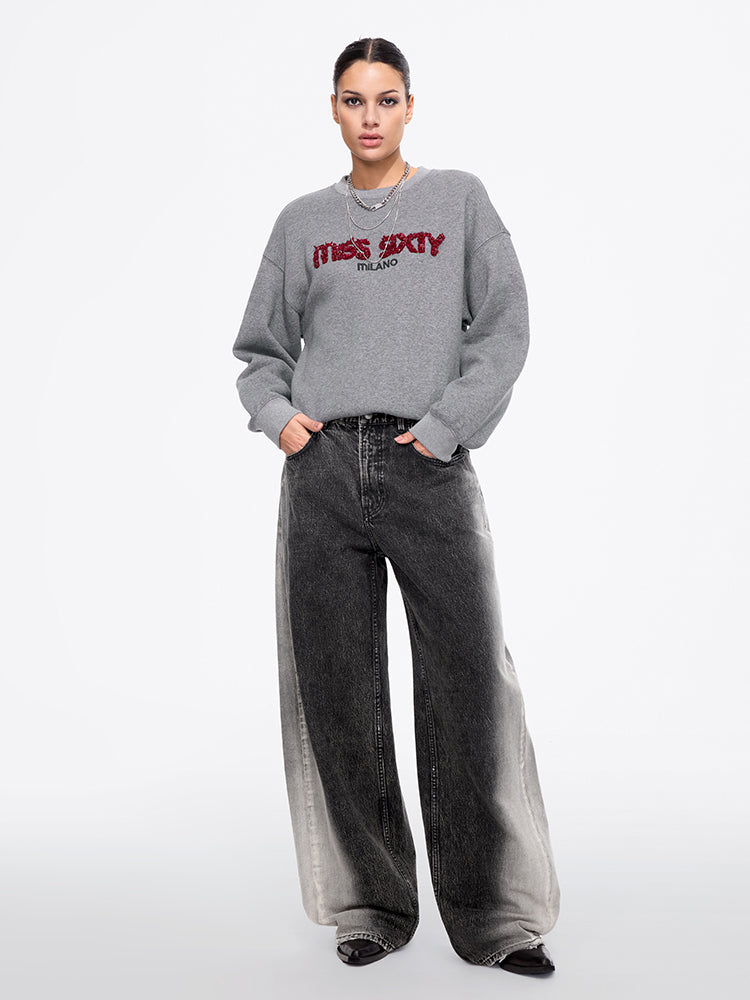 Miss Sixty BEADED JUMPER DARK HEATHER GREY