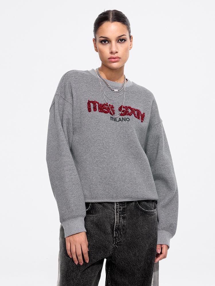 miss sixty BEADED JUMPER DARK HEATHER GREY