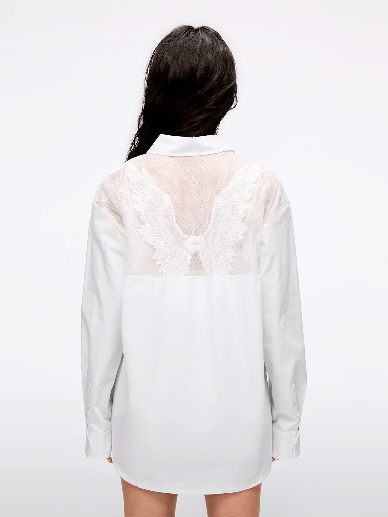 Miss Sixty BEADED LACE SHIRT BRIGHT WHITE