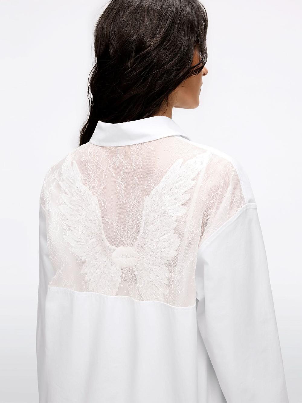 Miss Sixty BEADED LACE SHIRT BRIGHT WHITE