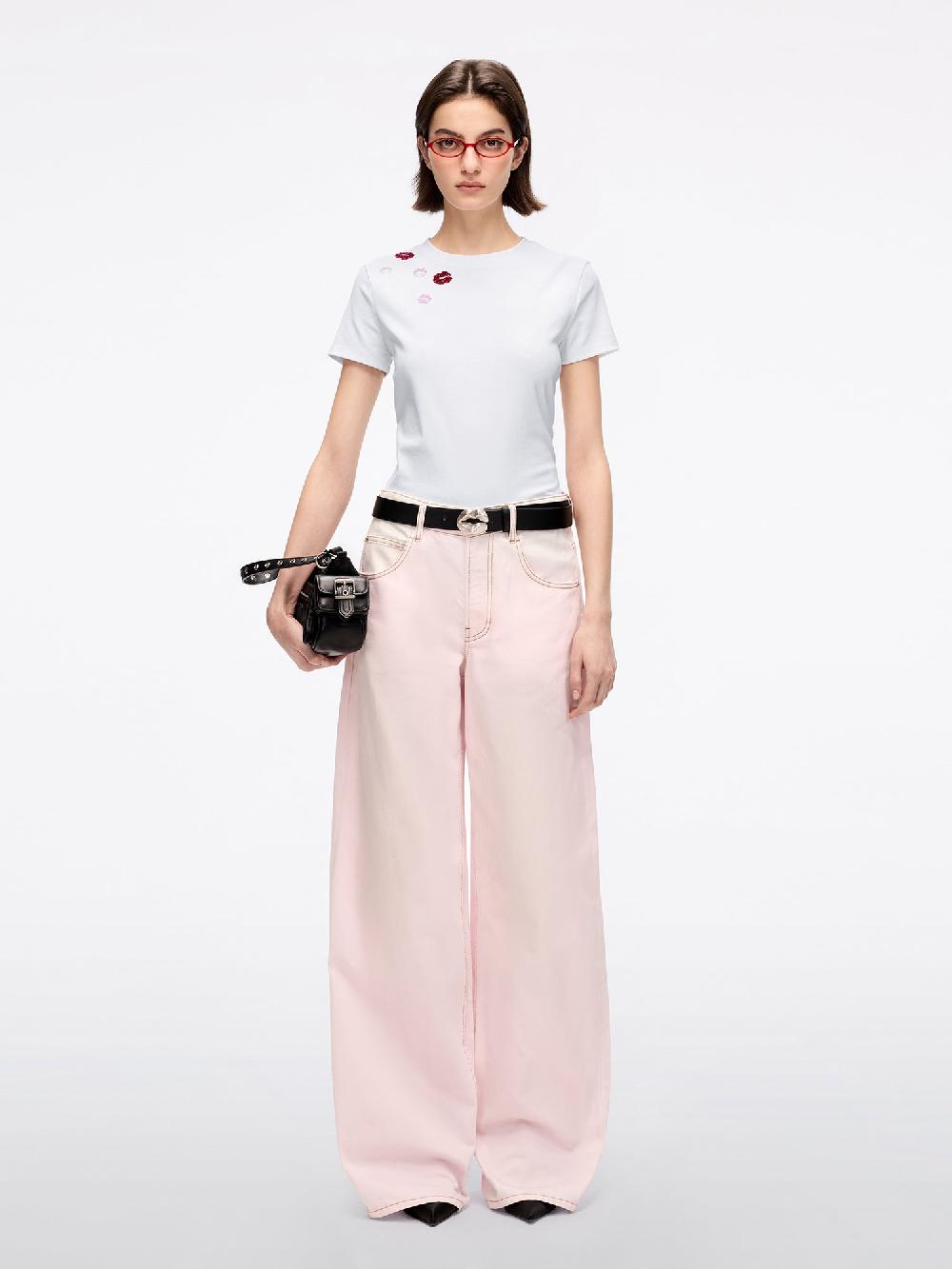 Miss Sixty BEADED PRINTED T-SHIRT BRIGHT WHITE