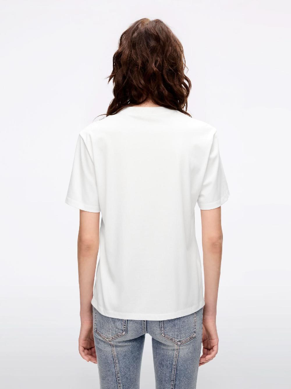 Miss Sixty BEADED PRINTED T-SHIRT WHITE