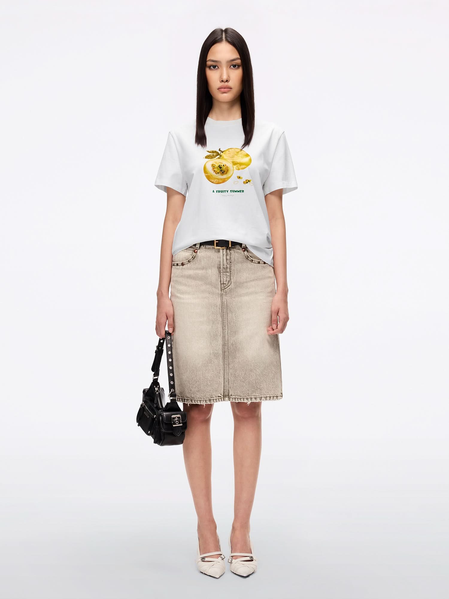 Miss Sixty BEADED SHORT-SLEEVE T-SHIRT WHITE