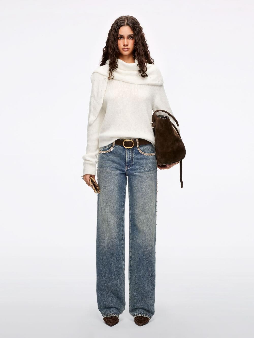 Miss Sixty BEADED STRAIGHT-LEG JEANS MIDDLE BLUE