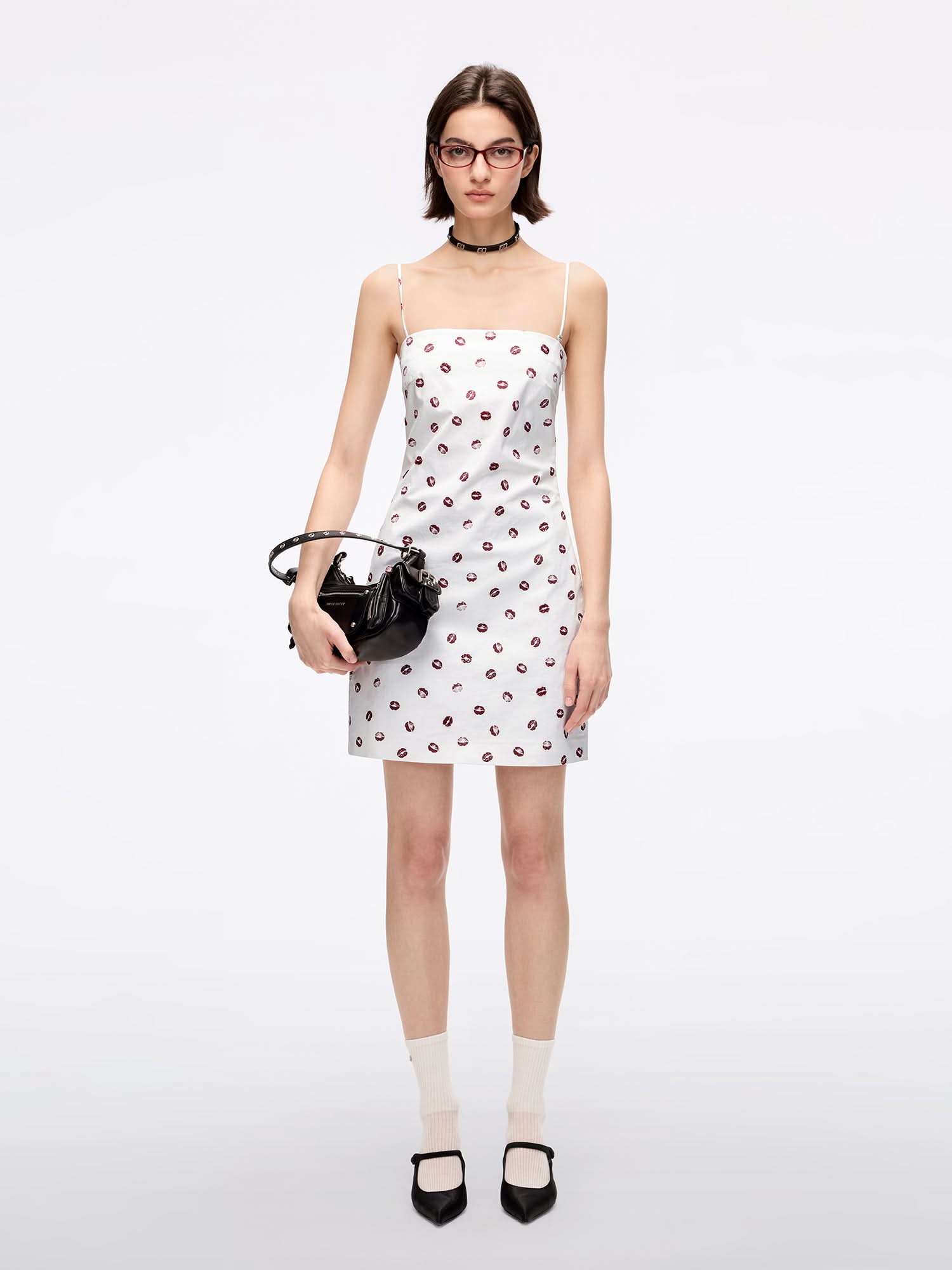 Miss Sixty BEADED STRAP DRESS WHITE