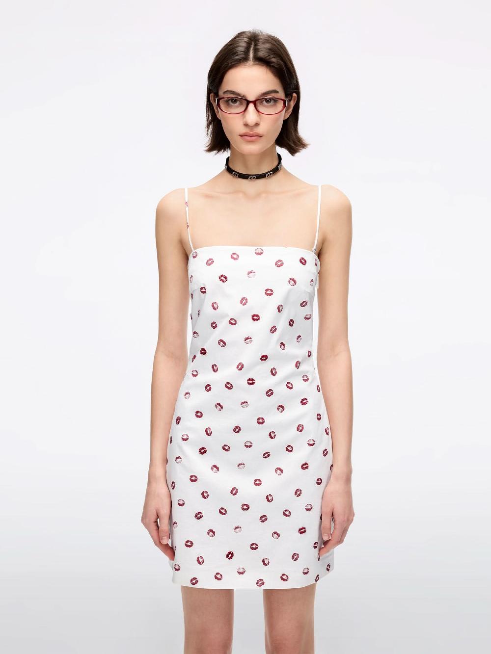 miss sixty BEADED STRAP DRESS WHITE