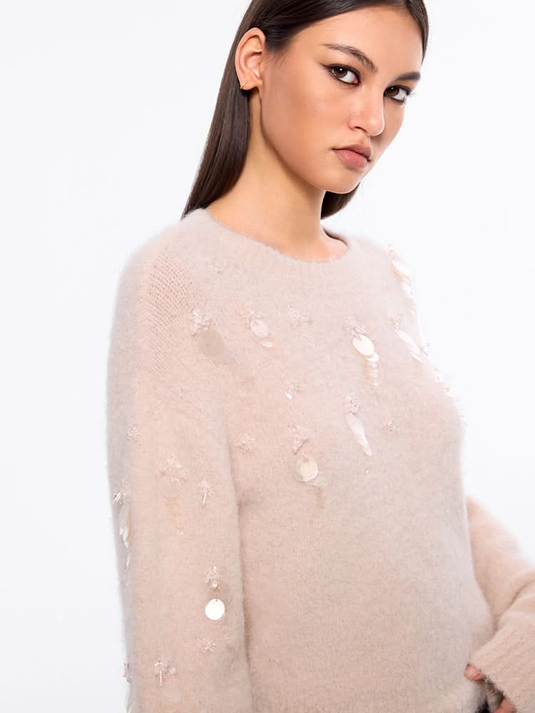 Miss Sixty BEADED SWEATER APRICOT