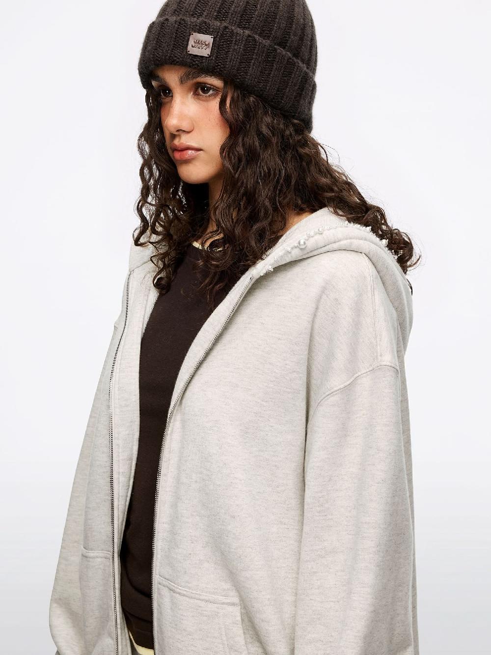 Miss Sixty BEADED SWEATSHIRT LIGHT HEATHER GREY