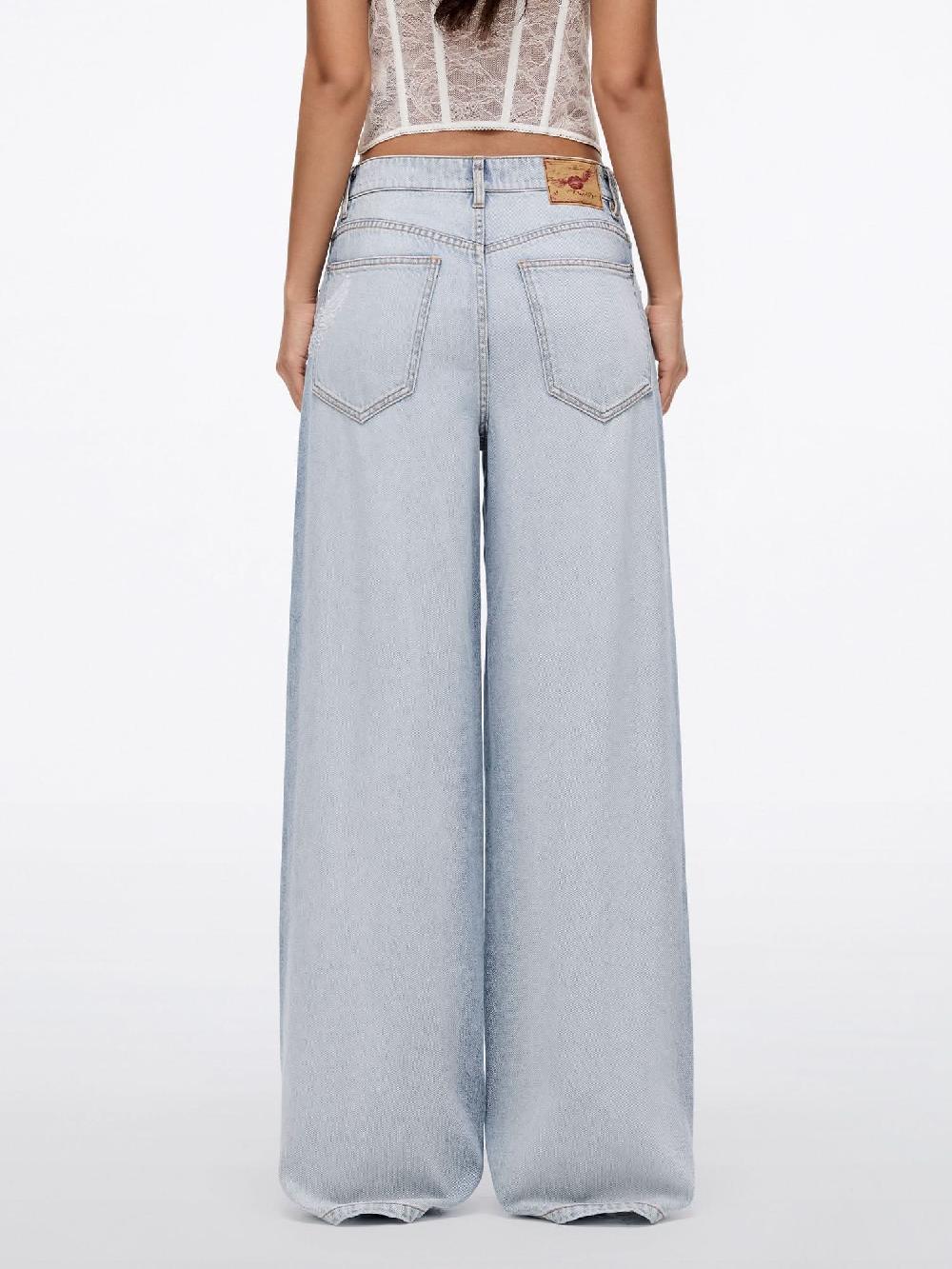 Miss Sixty BEADED WIDE-LEG JEANS LIGHT BLUE