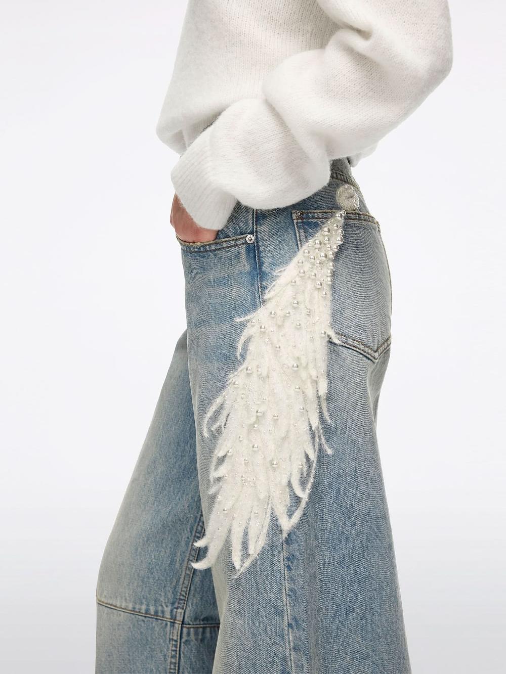 Miss Sixty BEADED WING SCIMITAR JEANS LIGHT BLUE