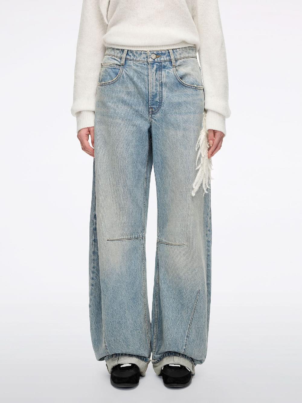 miss sixty BEADED WING SCIMITAR JEANS LIGHT BLUE