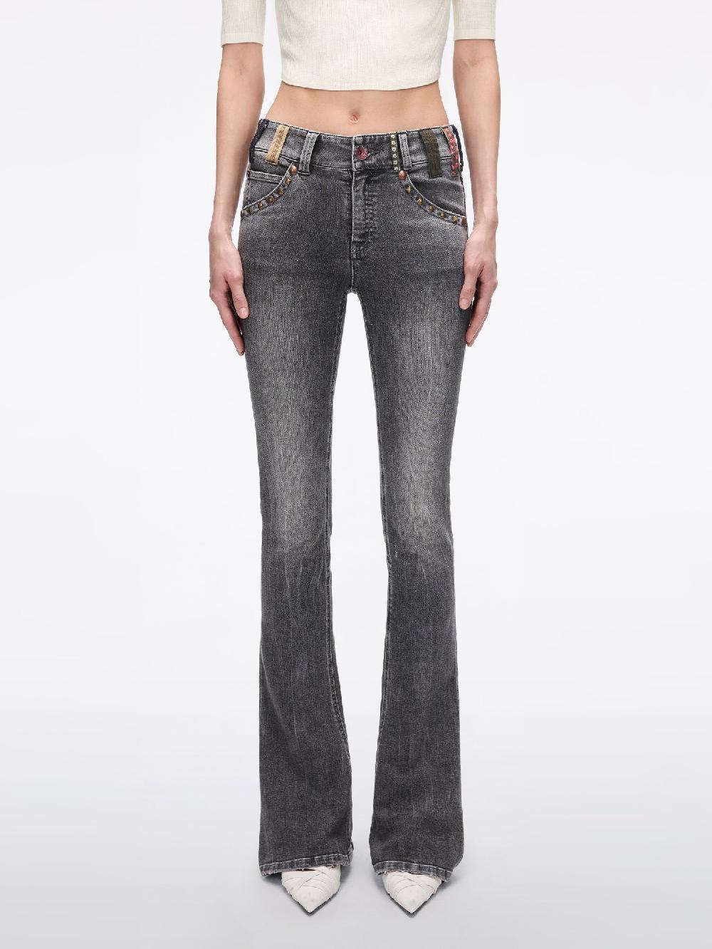 miss sixty BELT LOOP FLARED JEANS BLACK FOG