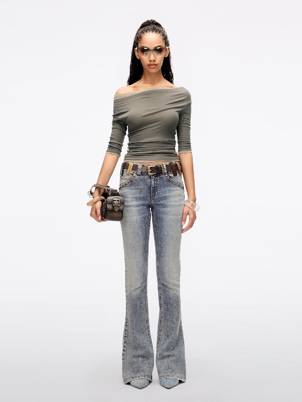 Miss Sixty BELT LOOP FLARED JEANS MIDDLE BLUE