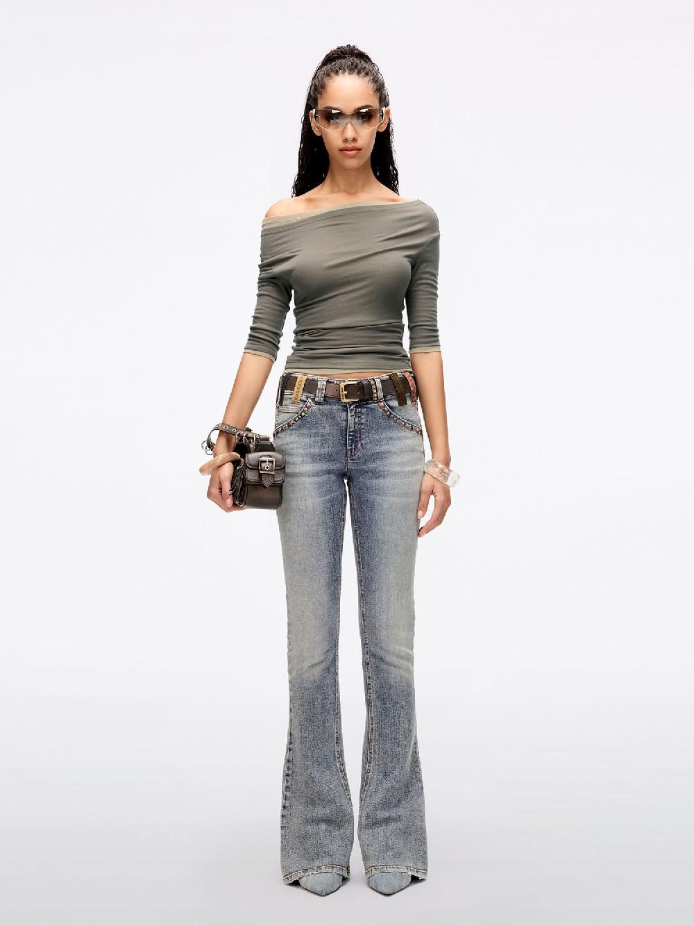 Miss Sixty BELT LOOP FLARED JEANS MIDDLE BLUE