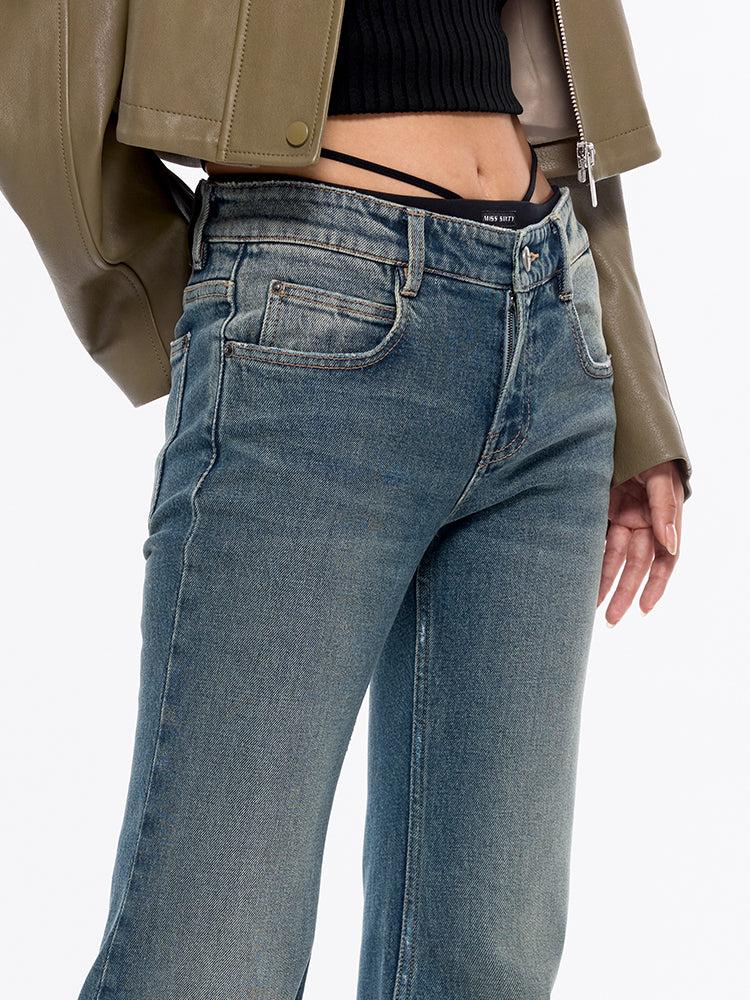 Miss Sixty BIKINI WAIST FLARE JEANS MIDDLE BLUE