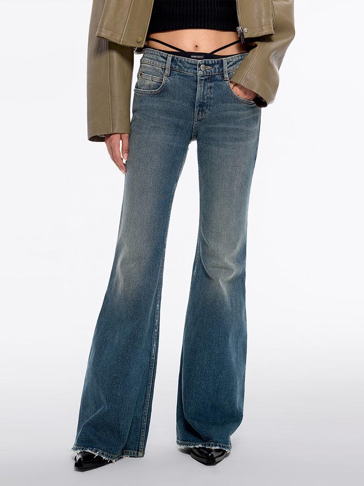 miss sixty BIKINI WAIST FLARE JEANS MIDDLE BLUE