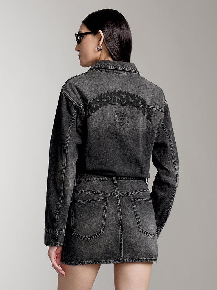 Miss Sixty BLACK DENIM DRESS BLACK FOG