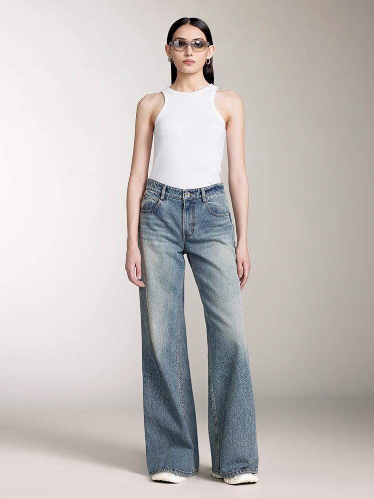 Miss Sixty BLUE LOW-RISE JEANS MIDDLE BLUE