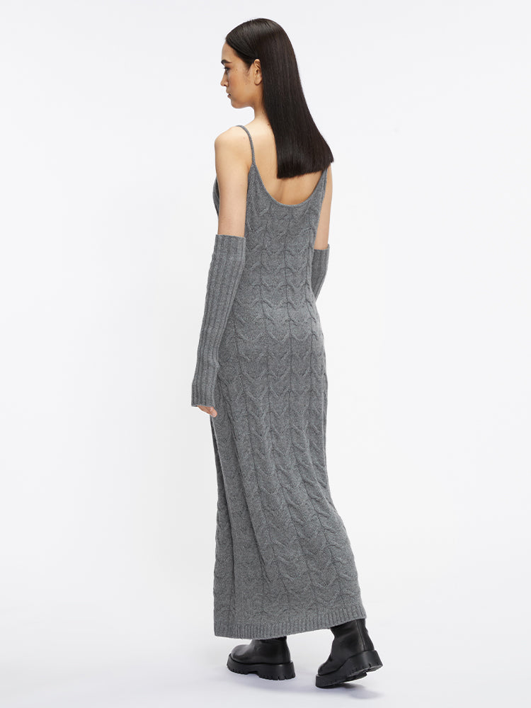 Miss Sixty CAMISOLE DRESS WITH ARM SLEEVES GREY