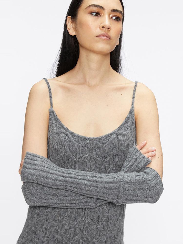 Miss Sixty CAMISOLE DRESS WITH ARM SLEEVES GREY